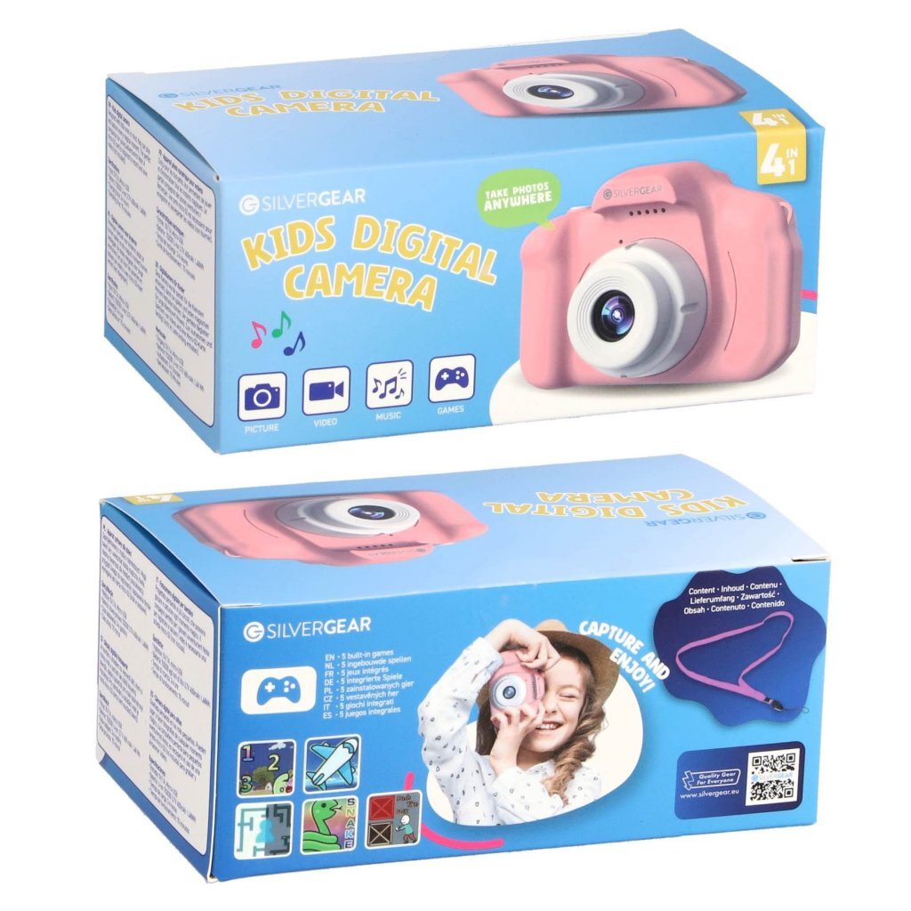 Overige Merken Silvergear Full HD Kindercamera Roze Blauw