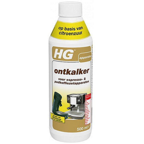Hg détartrant machines à café expresso à dosettes acide citrique 0,5l