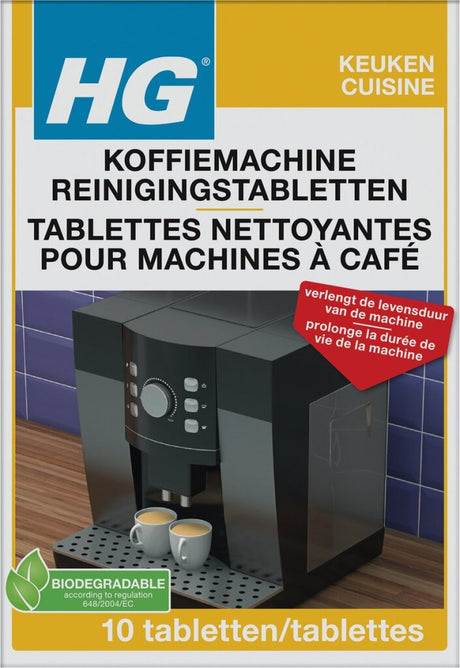 Tablettes nettoyantes pour machine à café Hg