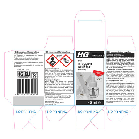 Recharge de bouchon anti-moustique Hg x 15852n 1pc