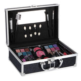 Trousse de maquillage en aluminium Casualelle bleu foncé pailleté