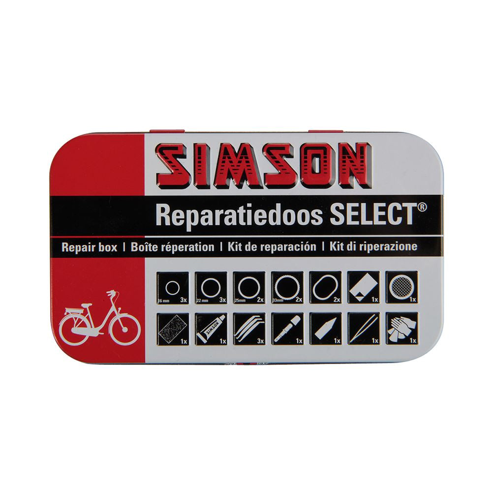 Boîte de réparation Sélectionnez 12,5 cm en aluminium blanc rouge 23 pièces