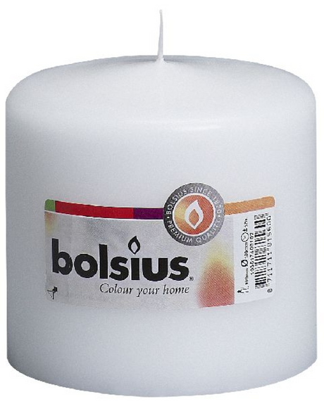 Bougie pilier Bolsius 100 100 mm blanc