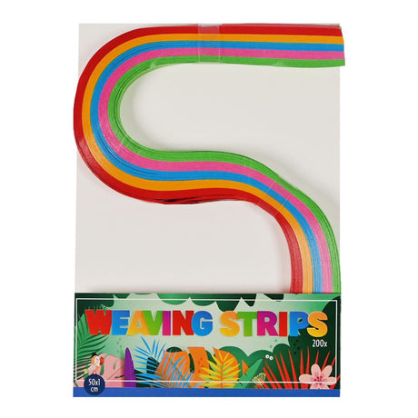 Bandes de tressage en papier Basic 50x1 cm 200 pièces