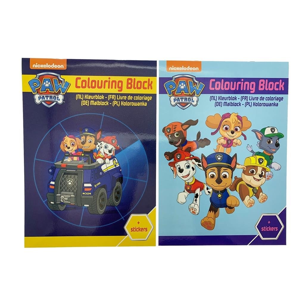 Paw patrol coloring book with stickers