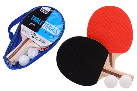 Johntoy John Toy Sports Ensemble de tennis de table actif avec 2 balles dans un sac de transport
