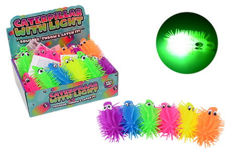 Johntoy john jouet chenille avec lumière 12 cm