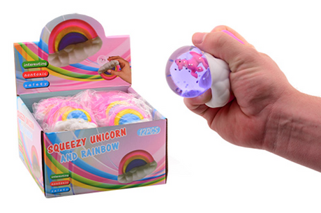 Johntoy presser arc-en-ciel avec licorne