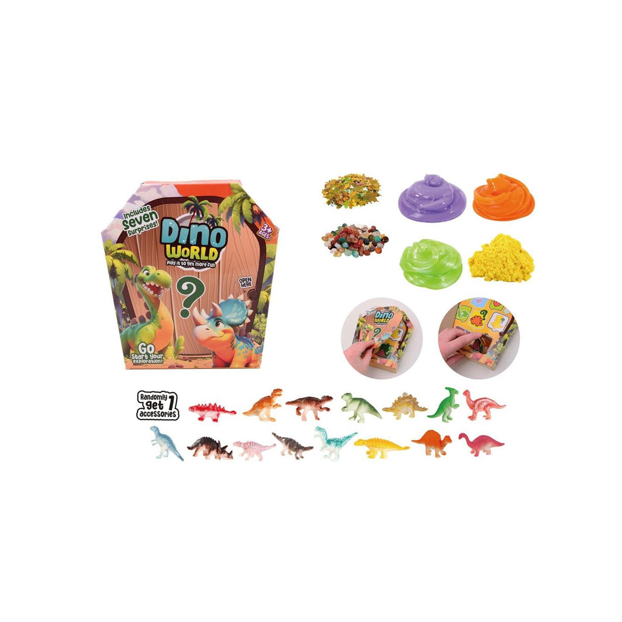 Boîte mystère amusante Johntoy Dino Slime