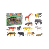 Johntoy ensemble de jeu d'animaux sauvages 12 pièces en boîte