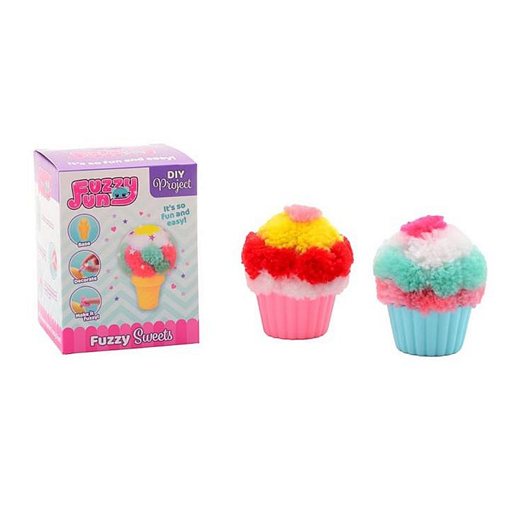 Machen Sie grundlegende Fuzzy Fun Cupcake