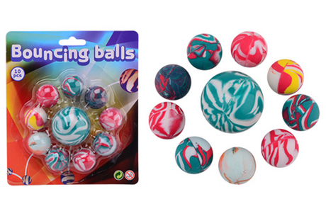 Balles rebondissantes Johntoy Summer Fun, 10 pcs.