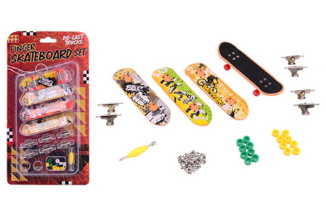 Ensemble de skateboard à doigts Johntoy, 4 pièces.
