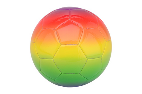 Ballon de football arc-en-ciel Johntoy - 20cm