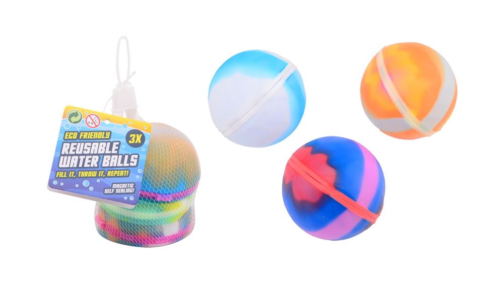 Boules d'eau magnétiques réutilisables Johntoy aquafun, 3 pcs.