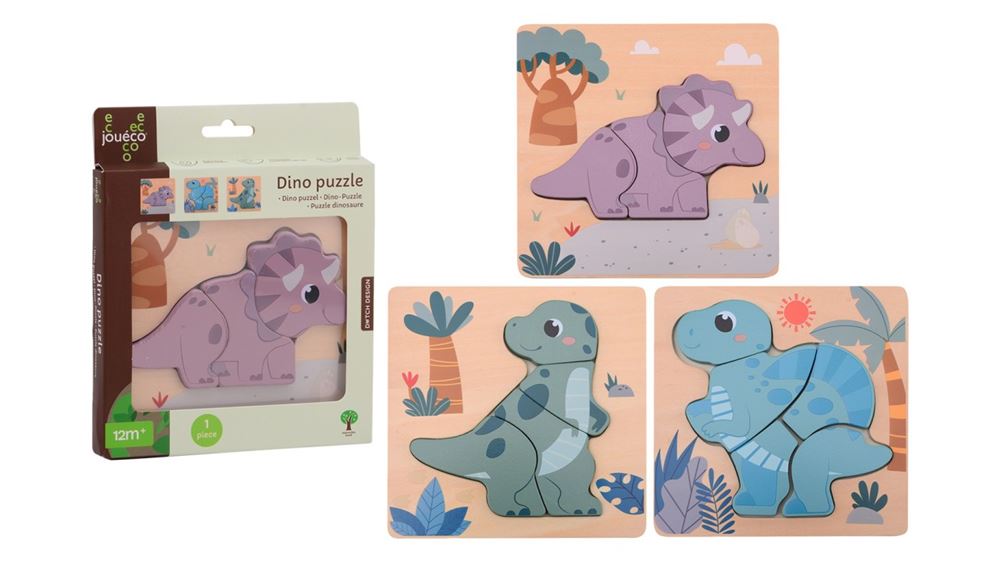 Puzzle de dino en bois Joueco