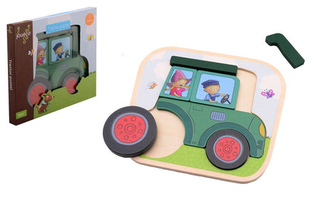 Johntoy a jouéco® fien teun tracteur puzzle bois