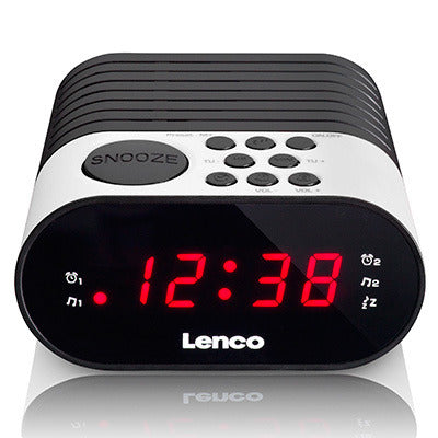 Lenco cr-07 radio-réveil blanc