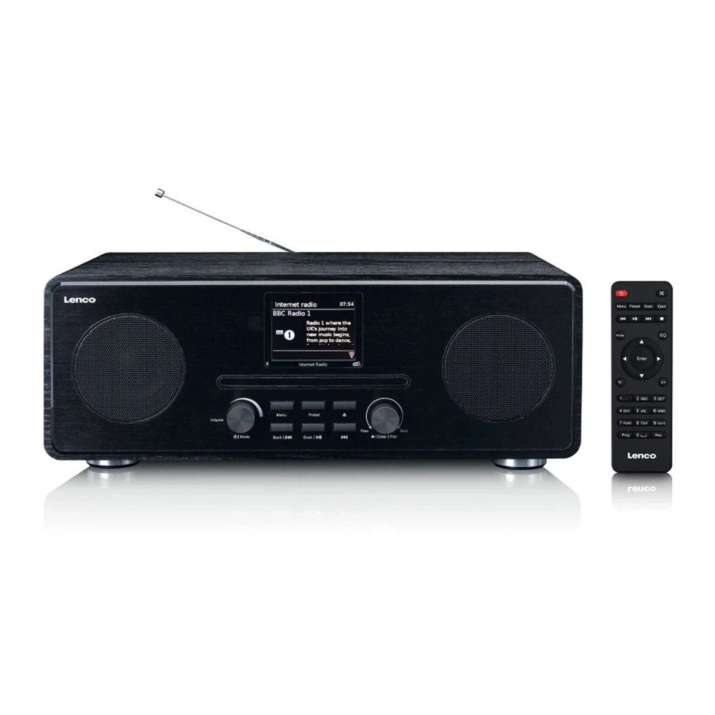 Lenco Lenco DIR-260BK DAB+ Internet Radio CD-Speler Hout Zwart