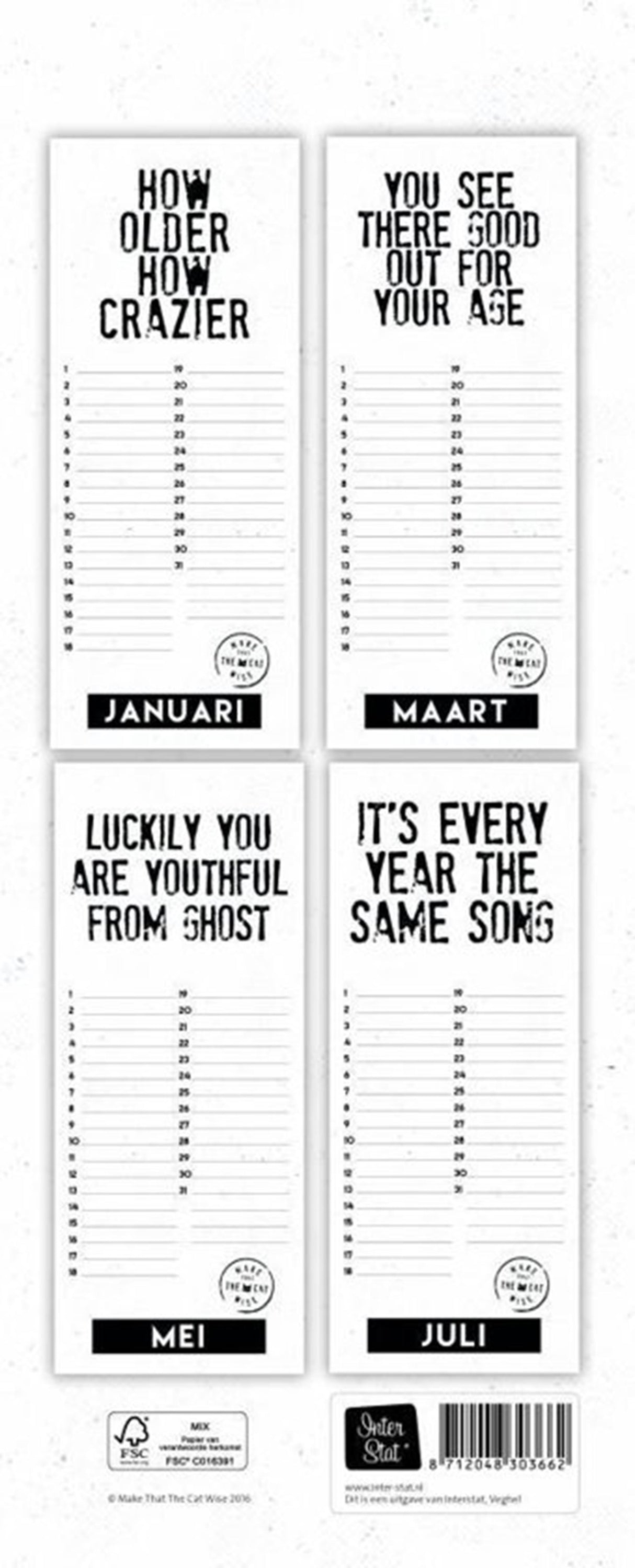 Le calendrier d'anniversaire des livres d'images fait que le chat