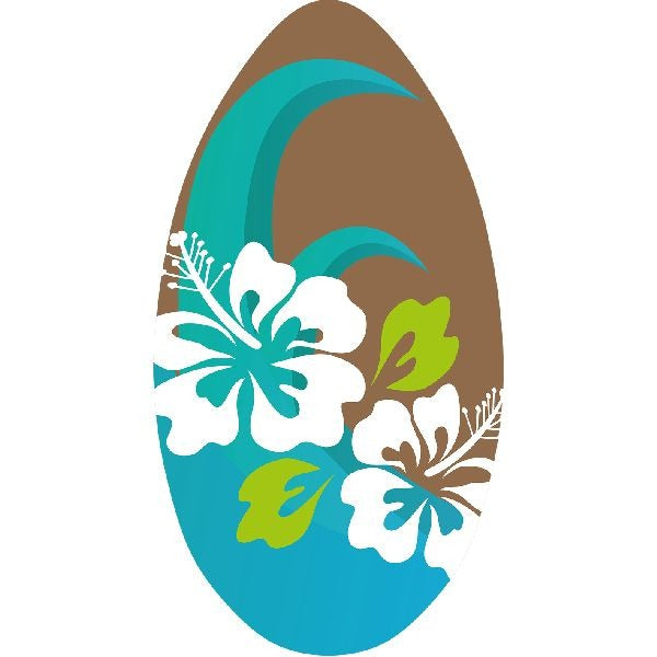 Sportx skimboard fleur bleu marron 100 cm
