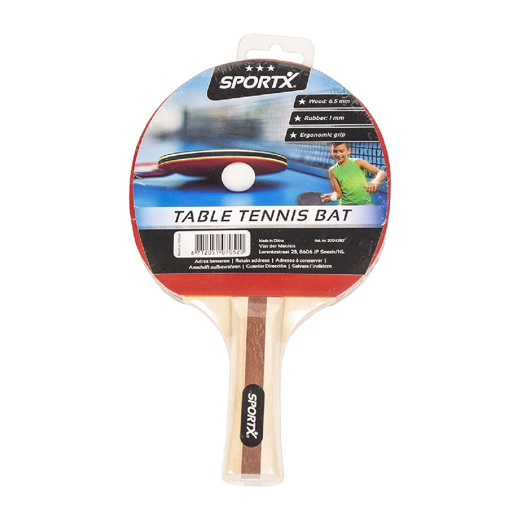 Mada de tenis de mesa Sportx Bat de madera de goma