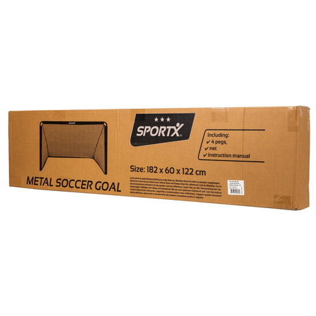 But de football en métal Sportx 182x60x122 cm noir