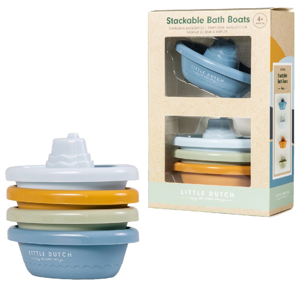 Little Dutch 4 bateaux de bain bleu