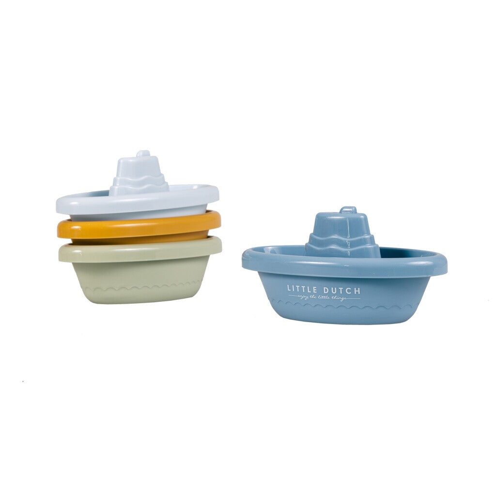 Little Dutch 4 bateaux de bain bleu