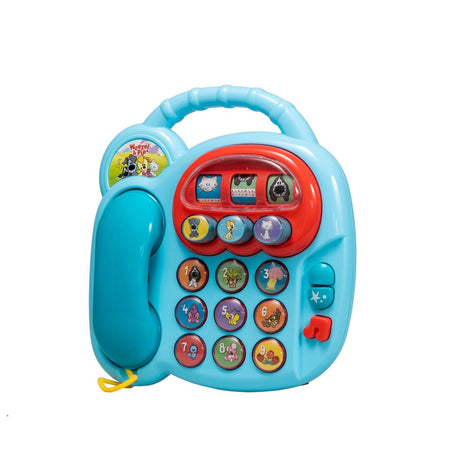 Rubo joue avec le téléphone Woezel et Pip avec son