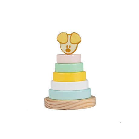Tour d'empilage pour bébé Rubo Toys Woezel et Pip Pip, 7 pièces.
