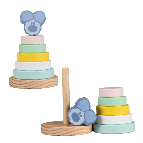 Tour d'empilage pour bébé Rubo Toys Woezel et Pip Woezel, 7 pièces.