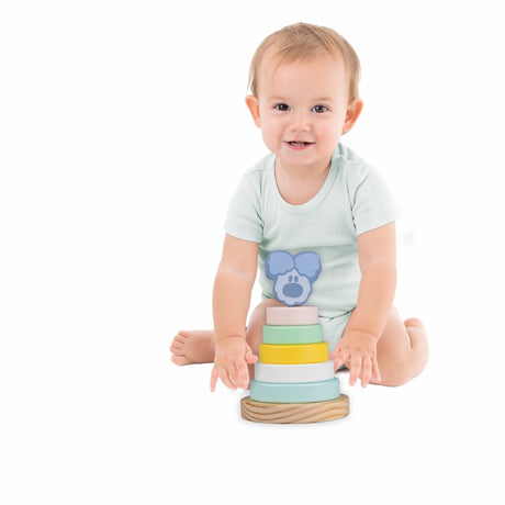 Tour d'empilage pour bébé Rubo Toys Woezel et Pip Woezel, 7 pièces.