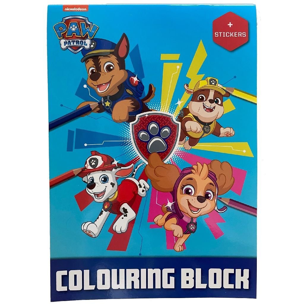 Paw Patrol A4 Coloring Book + nalepke