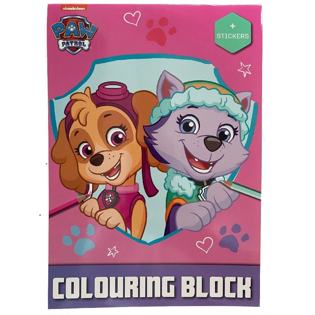 Livre de coloriage Paw Patrol a4 + autocollants