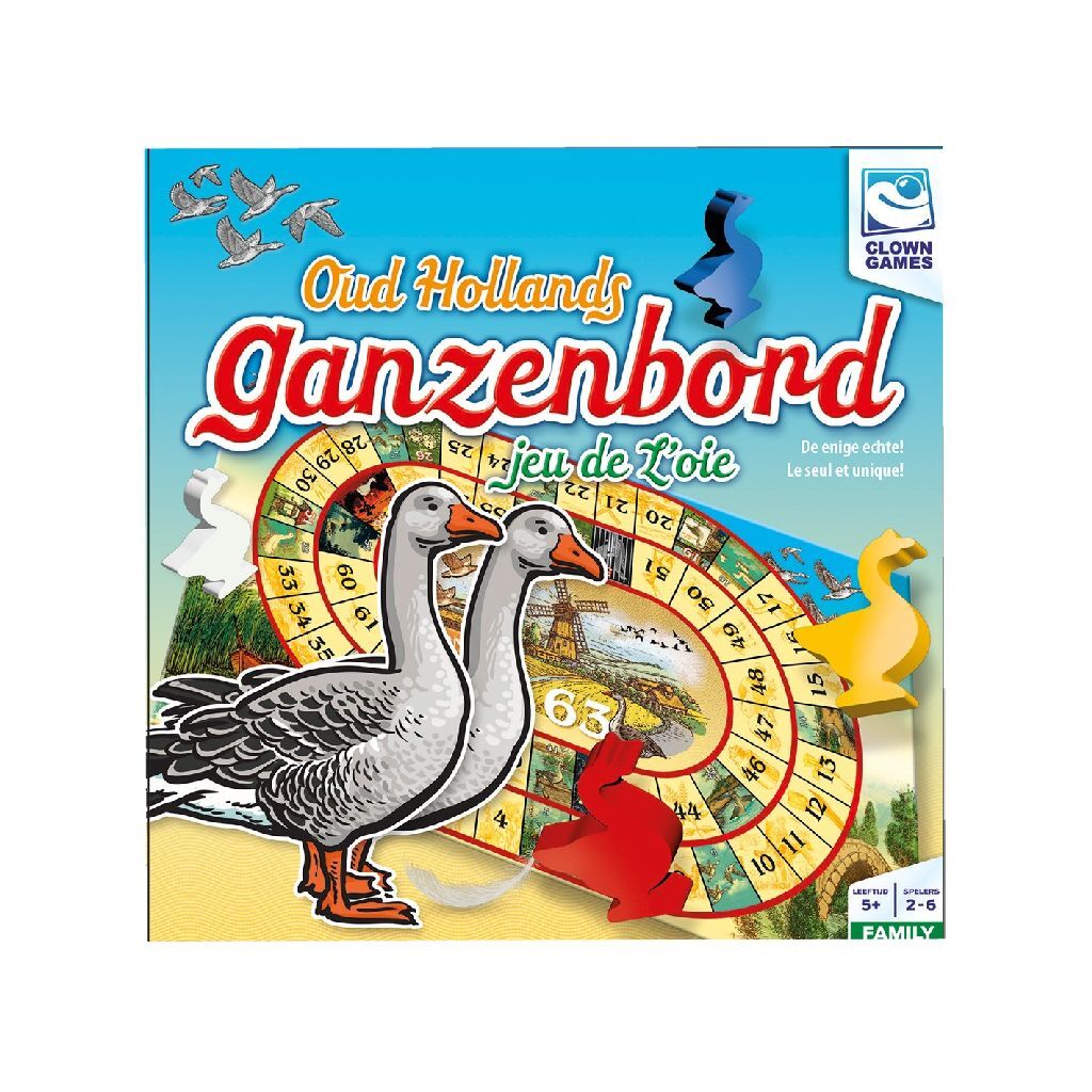 Klovnespill Ganzenbord Deluxe