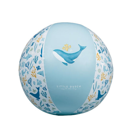 Ballon de plage Little Dutch Ocean Dreams bleu, 35 cm