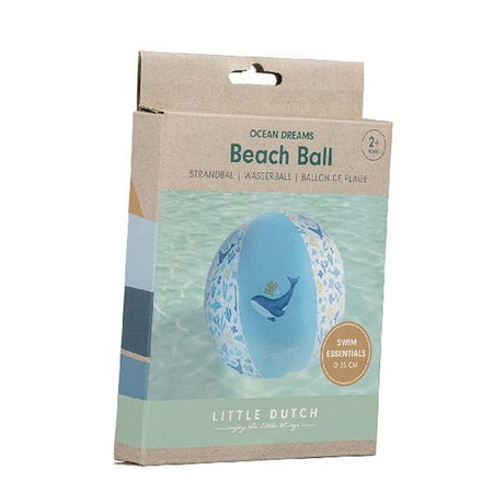 Ballon de plage Little Dutch Ocean Dreams bleu, 35 cm