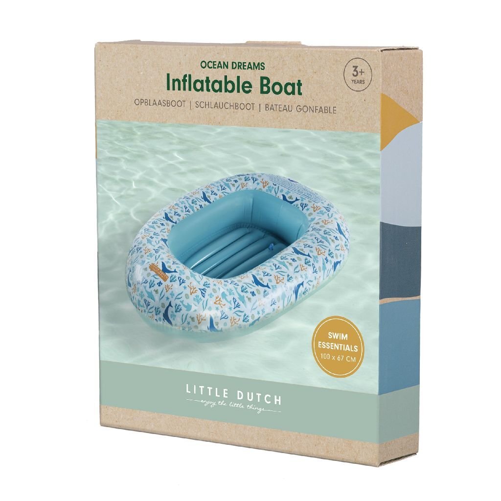 Little Dutch Ocean Dreams bateau pneumatique 100x67 cm bleu