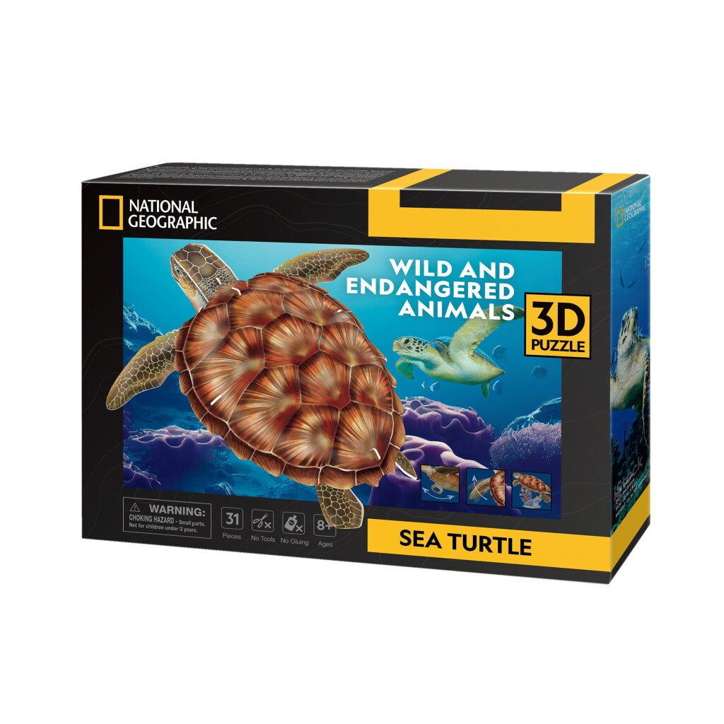 Cubic Fun National Geographic 3D Puzzle Sea Turtle 31 Pieces