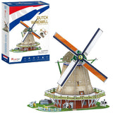 Puzzle 3D cubique amusant Moulin à vent hollandais 61 pièces