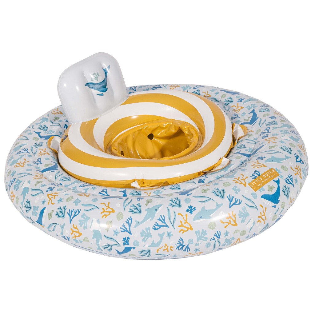 Bouée de natation pour bébé Little Dutch Ocean Dreams bleue, 67 cm