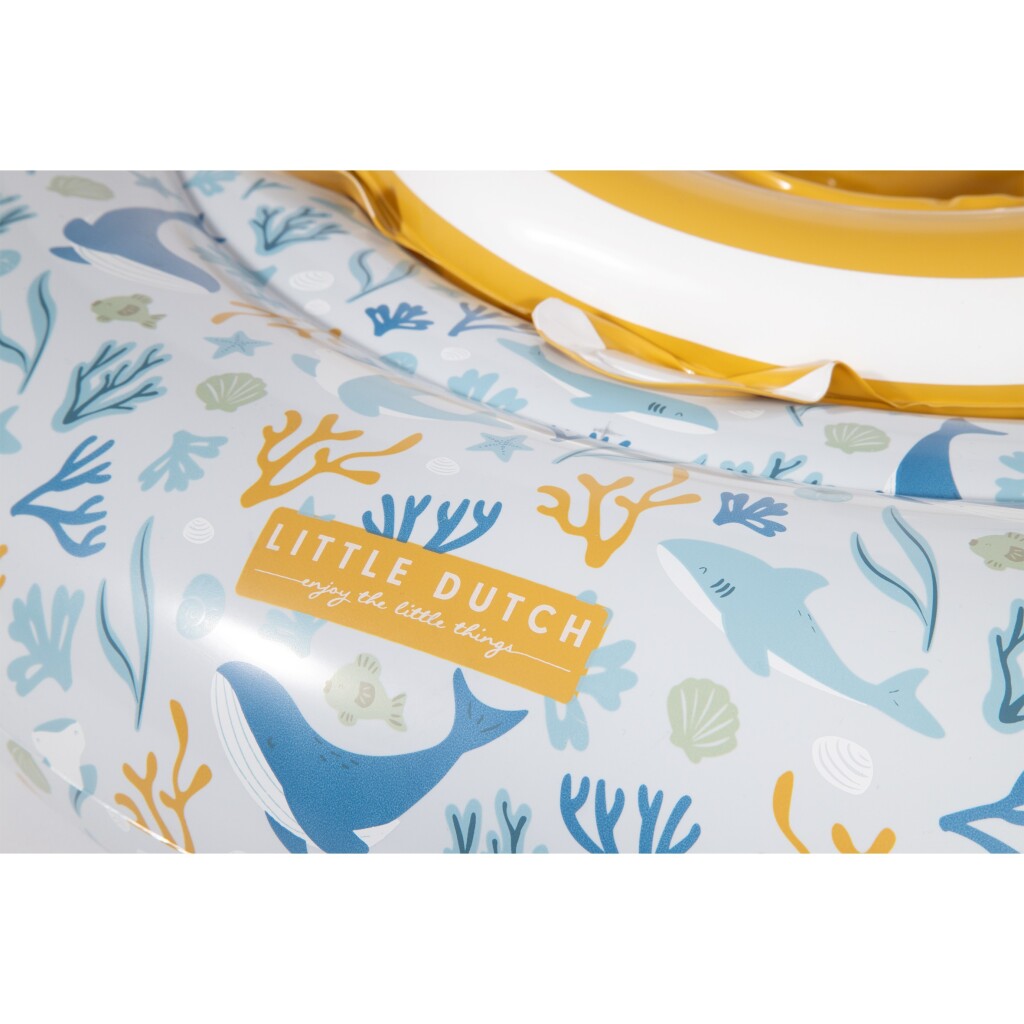 Bouée de natation pour bébé Little Dutch Ocean Dreams bleue, 67 cm