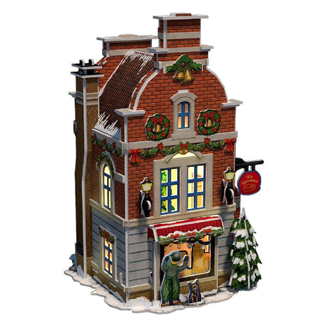 Puzzle 3D amusant cubique Maison hollandaise fromagerie d'hiver + lumière 60 pièces