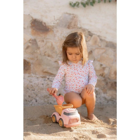 Petit camion benne hollandais 17 cm rose
