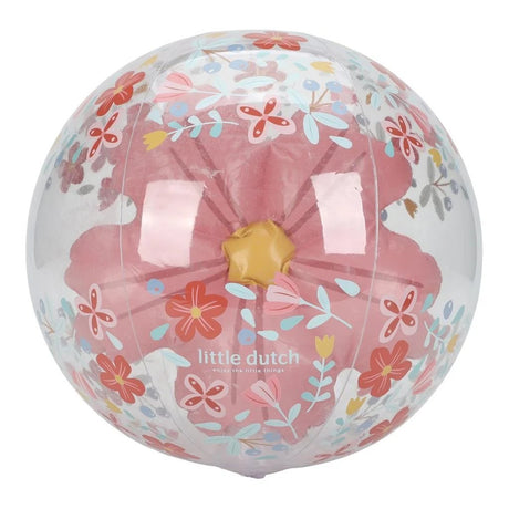 Figurine 3D ballon de plage Little Dutch Pink Flowers, 35 cm