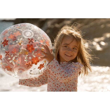 Figurine 3D ballon de plage Little Dutch Pink Flowers, 35 cm