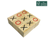 Oeufs de tic-tac-toe en bois pour jouer en plein air