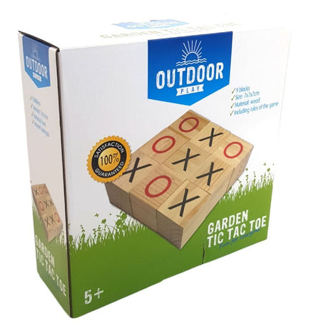 Oeufs de tic-tac-toe en bois pour jouer en plein air