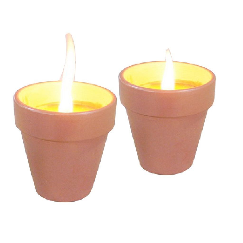 Bougies de base de la citronnelle en pot en terre cuite 6,5 cm 3 pièces